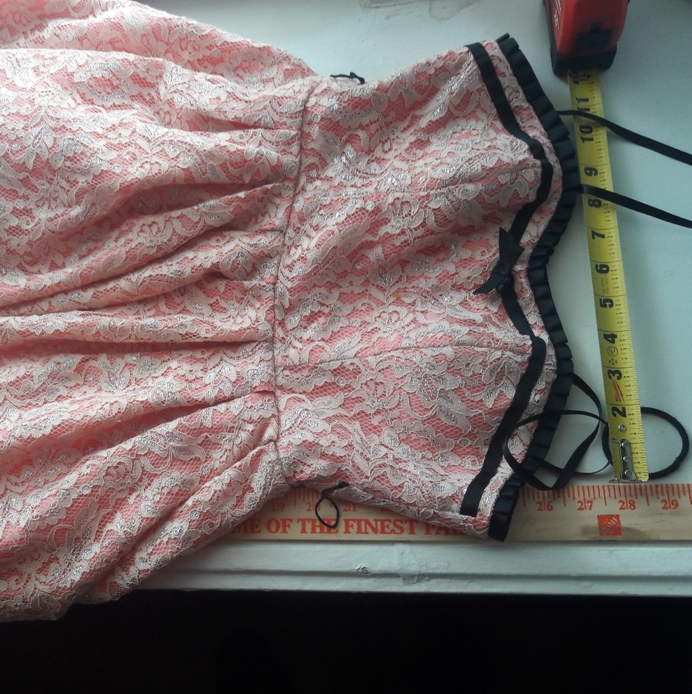 Pink, white dress